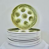 10 earthenware shell plates in the 70s