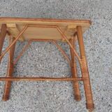 Vintage wicker rattan table