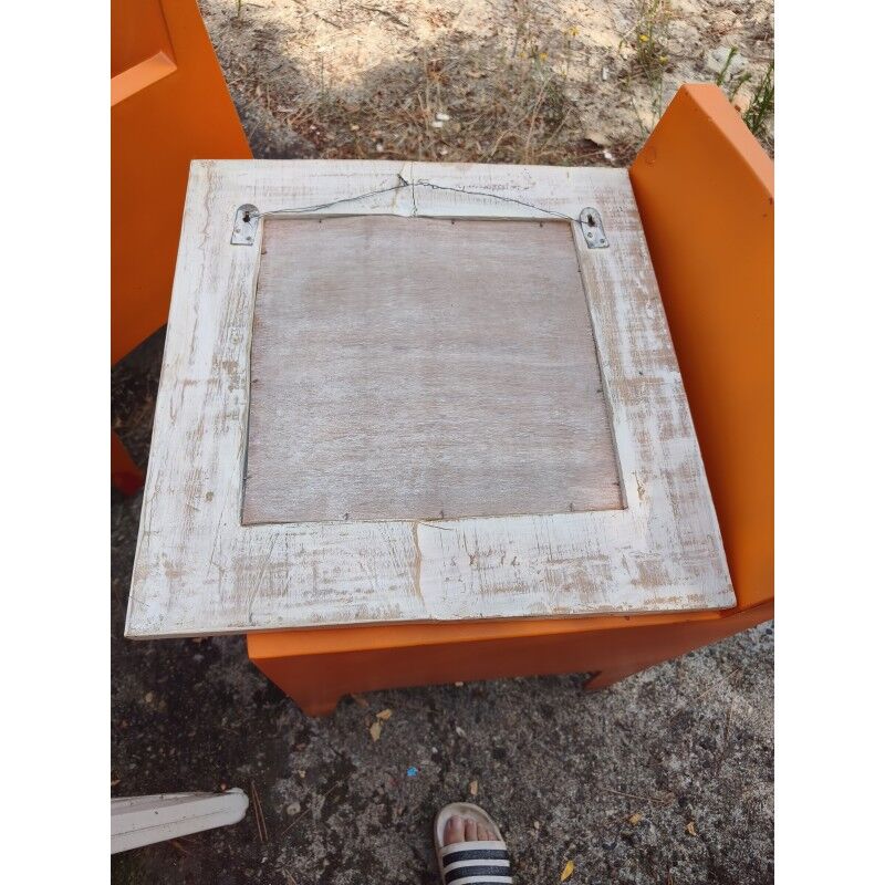 Miroir bois cérusé