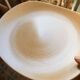 12 free-form speckled satin stoneware plates