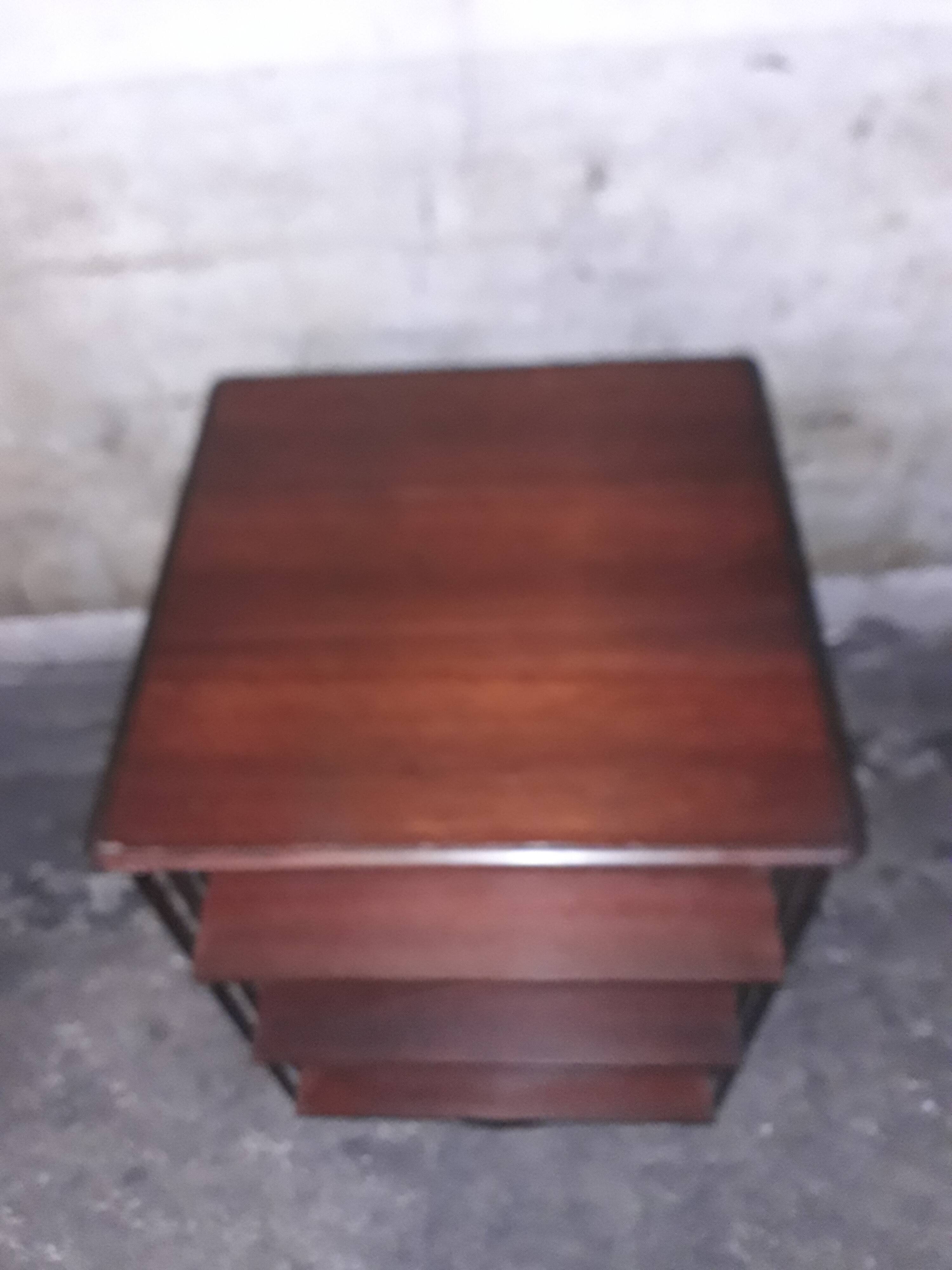 Revolving mahogany library
