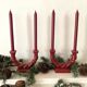 Pair of double ceramic candlesticks, 1950s