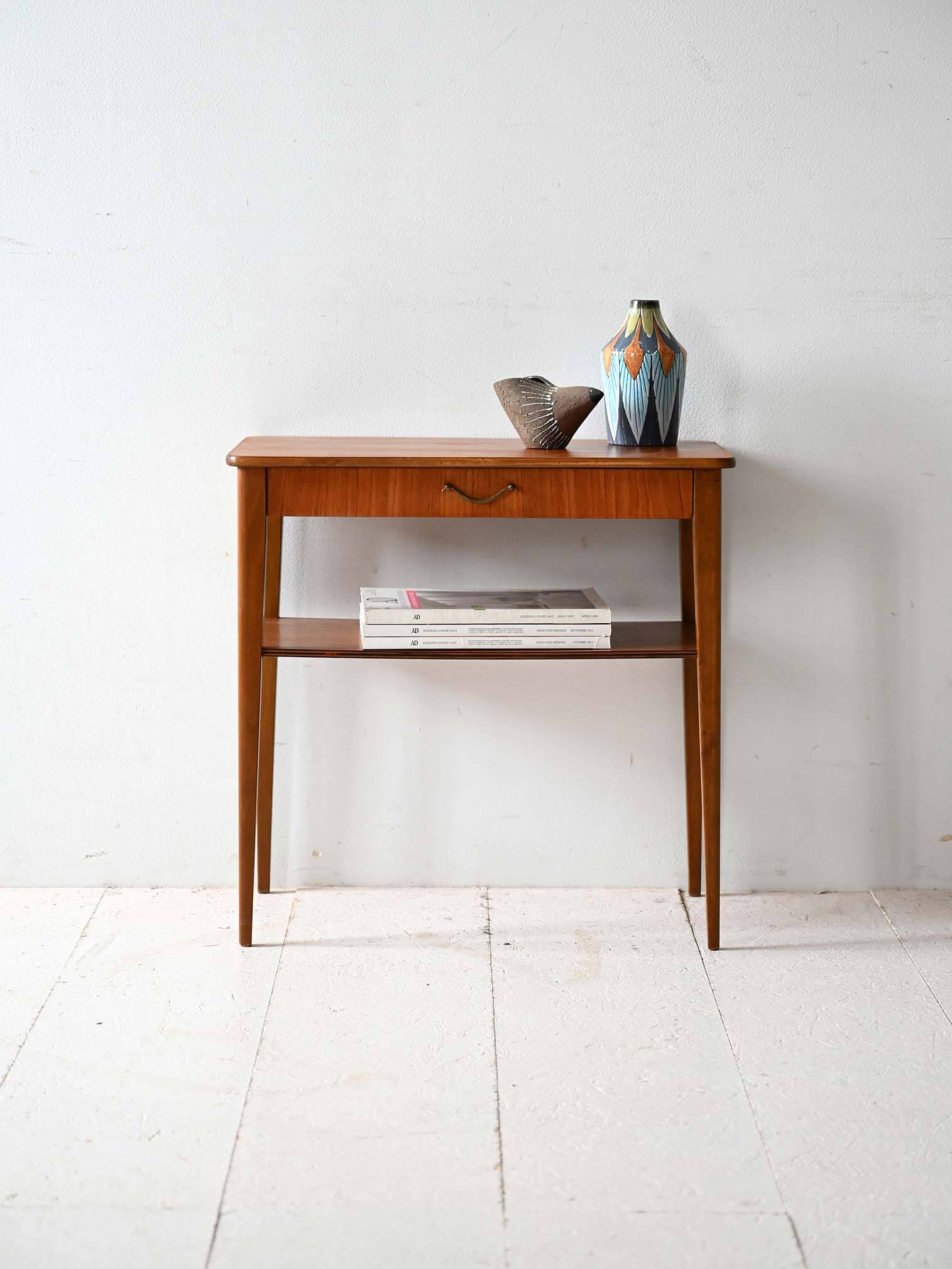 Vintage Scandinavian teak nightstand Björkås Möbelfabrik