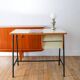 Formica, beech and black metal desk, Modernist Design, 1960