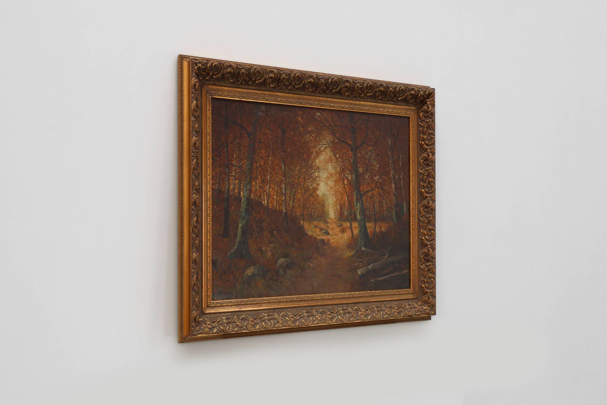 Signed French Oil on Canvas painting of a forest, Paris, 1926