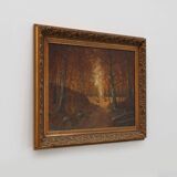 Signed French Oil on Canvas painting of a forest, Paris, 1926
