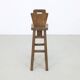 4x Brutalist Barstool by De Puydt, 1970s