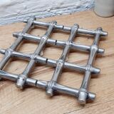 Bamboo silver metal trivety