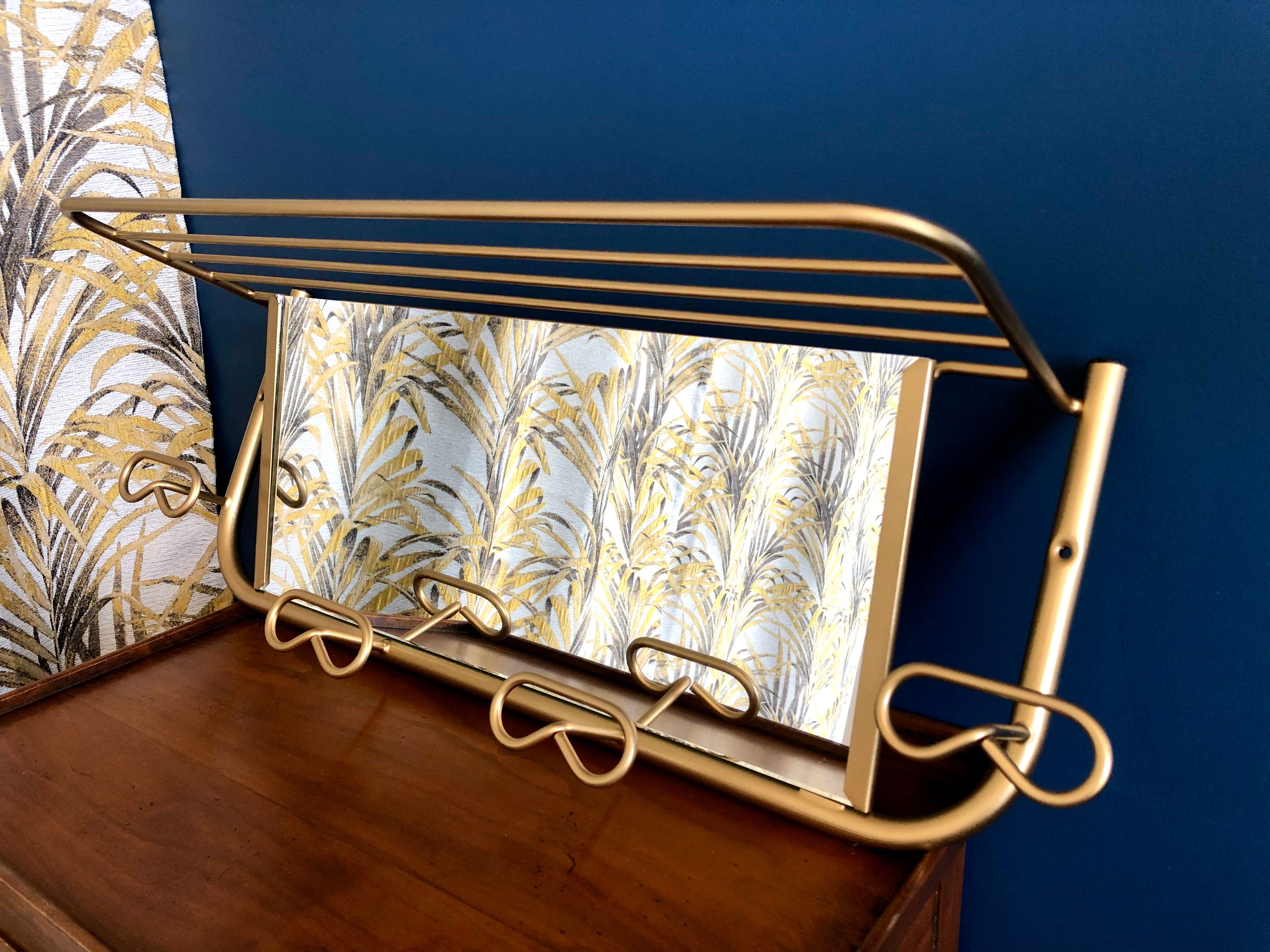 Golden wall coat hanger 1950s