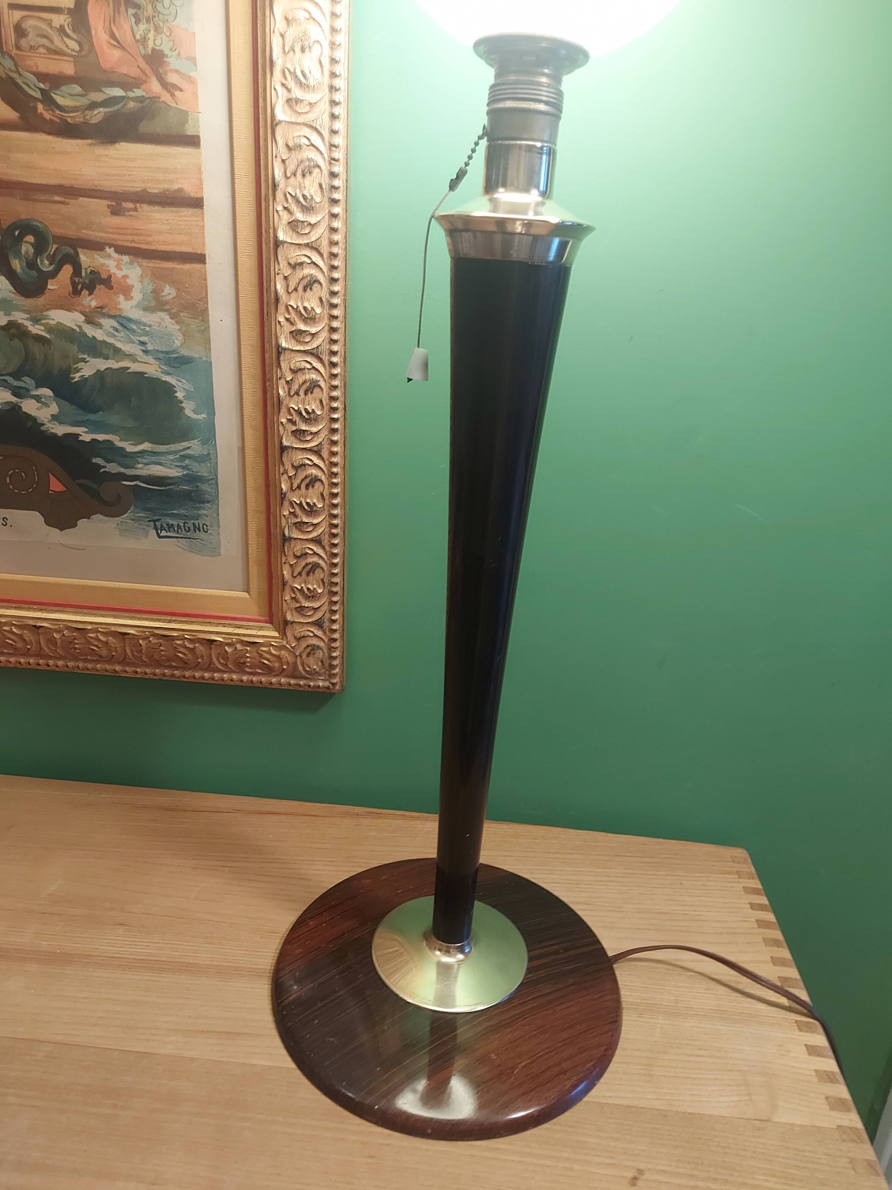 Lampe avec opaline Mazda