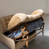 Modular sofa semicircle '70, F.lli Carloni set of 3