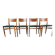 Set of 4 Scandinavian teak chairs by LÜBKE 1960