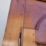 Encoignure armoire d'angle vitré en merisier ancienne 1900s