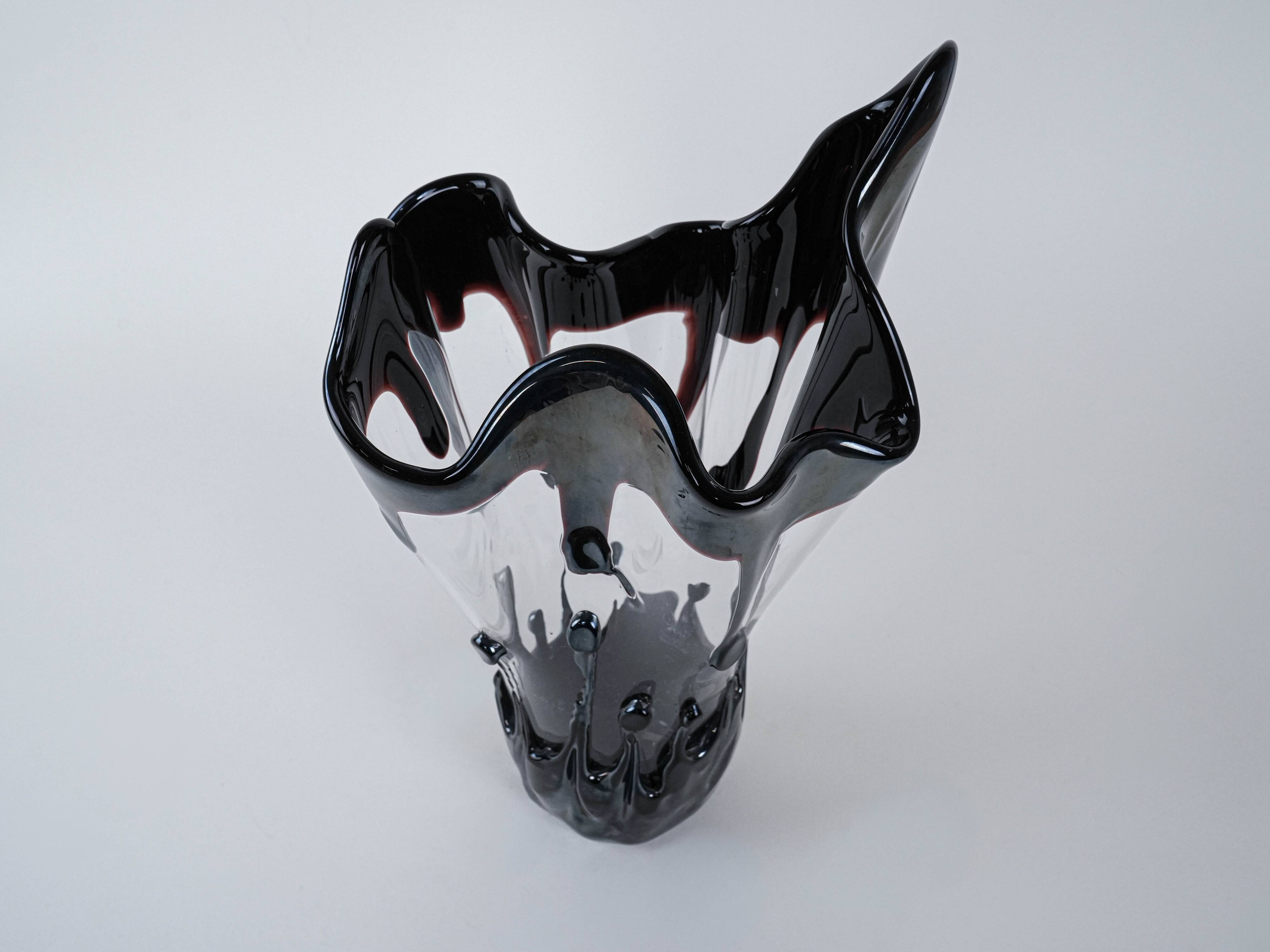 Murano glass vase, Italian design, 1960s, manufactured in Italy