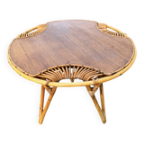 Janine Abraham Rattan Tripod Coffee Table