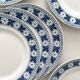 6 antique dessert plates, ironstone "Nancy" Sarreguemines