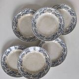 Set of 6 iron earthenware plates