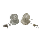 Murano Glass Table Lamps Set of 2 1940’s