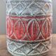 West Germany Bay 93-25 vase, vintage fat lava red and gray ceramic