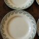 Lot 4 assiettes plates vert feuillage Réjane Saint Amand