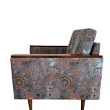 Mid Century Geometric Armchairs with Ethnic Pattern, Europe, 1970s