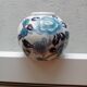 round porcelain vase from China, 19th century, glazed, diameter 11 cm, height 10 cm