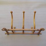 1890 Fischel, Bentwood blond 3-peg wall-mounted coat and hat rack