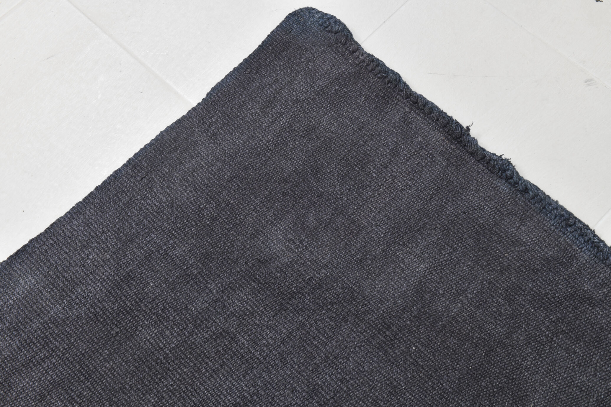 Patchy handmade hemp rug, 164x204cm