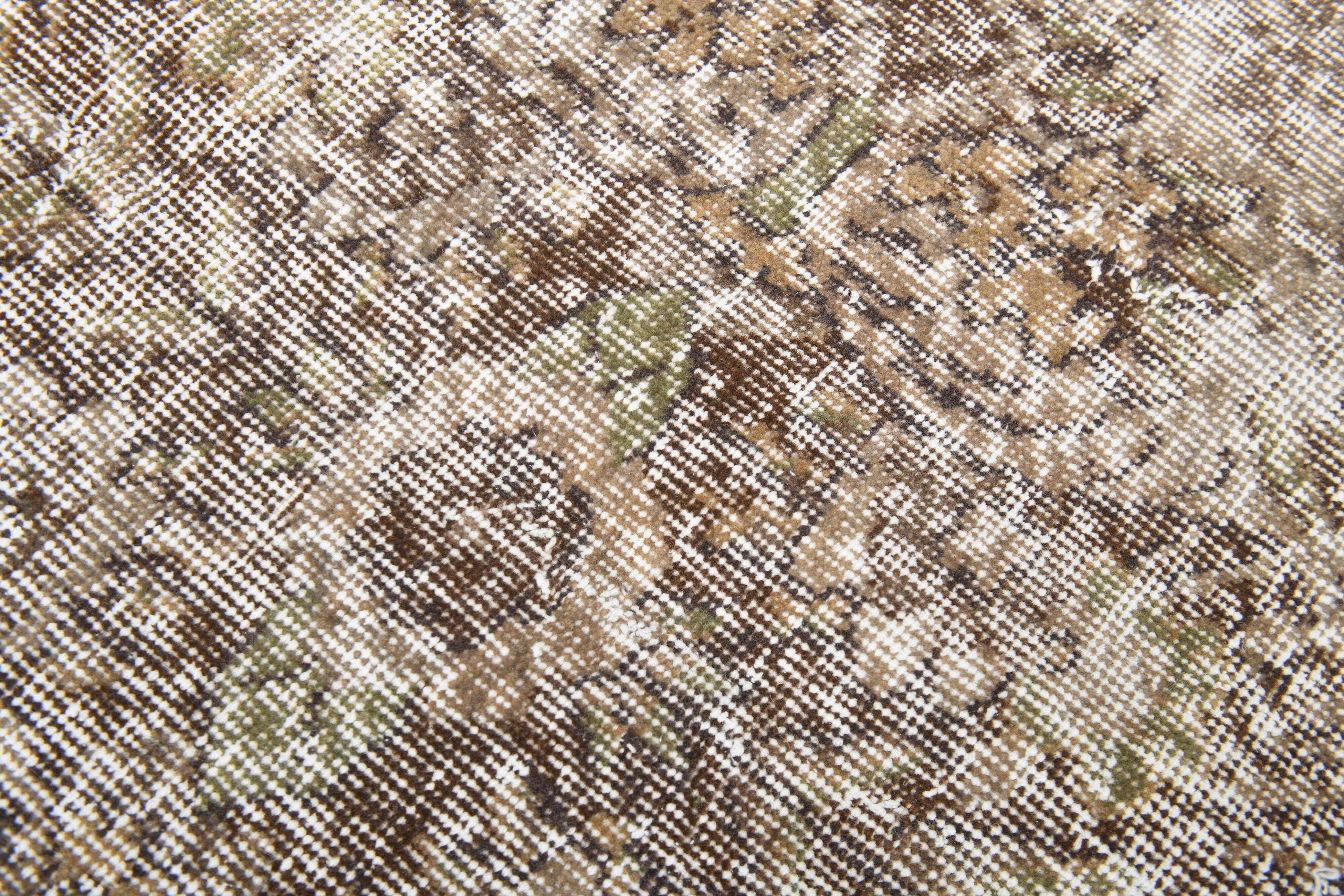 178x295Cm Persian Area Rug, Turkish Antique Rug, Faded Brown Vintage Rug