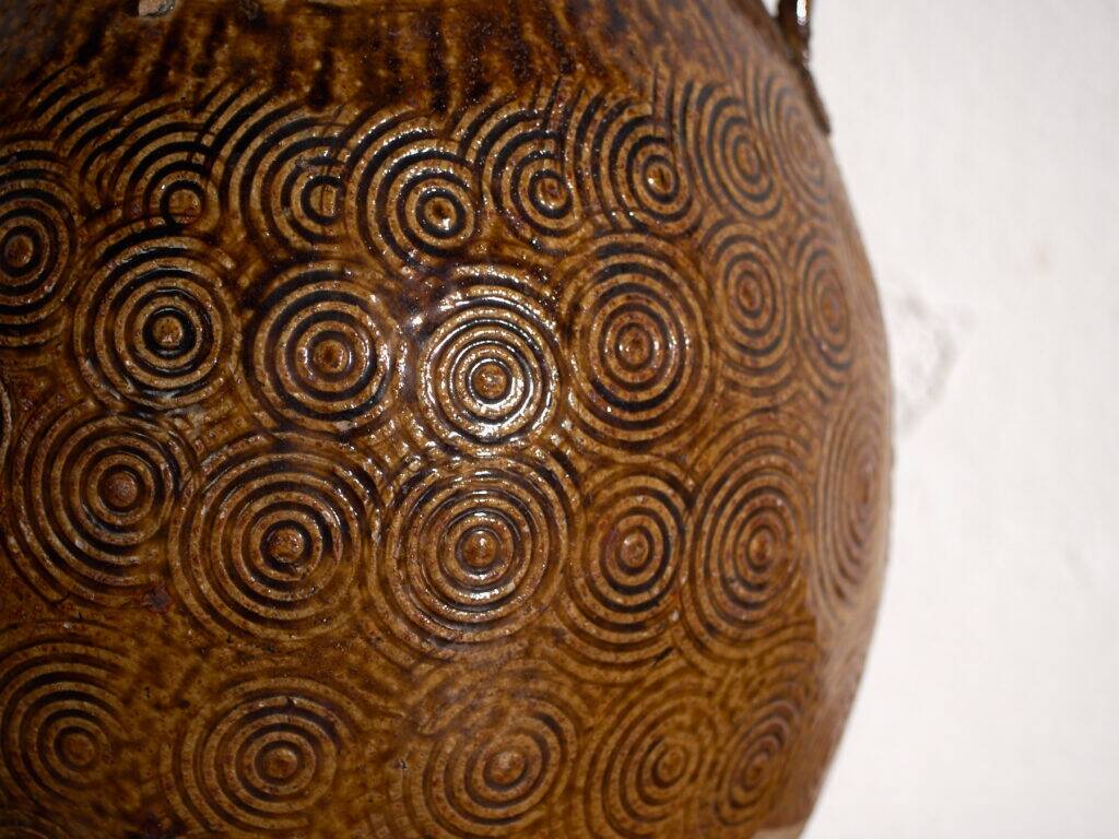 Ancient Chinese glazed stoneware vase – China, circa 1900