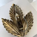 70s gold flower wall light