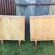 Vintage commodes (duo) in oak with 4 drawers.