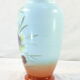 Vase in opaline opaline glass hand painted flower decoration