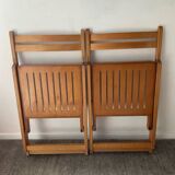 Paire de chaises pliantes vintage des années 70-80