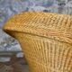 Large wicker basket armchair, Italy, 1970s
