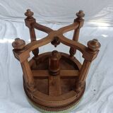 Louis XVI style piano stool in walnut