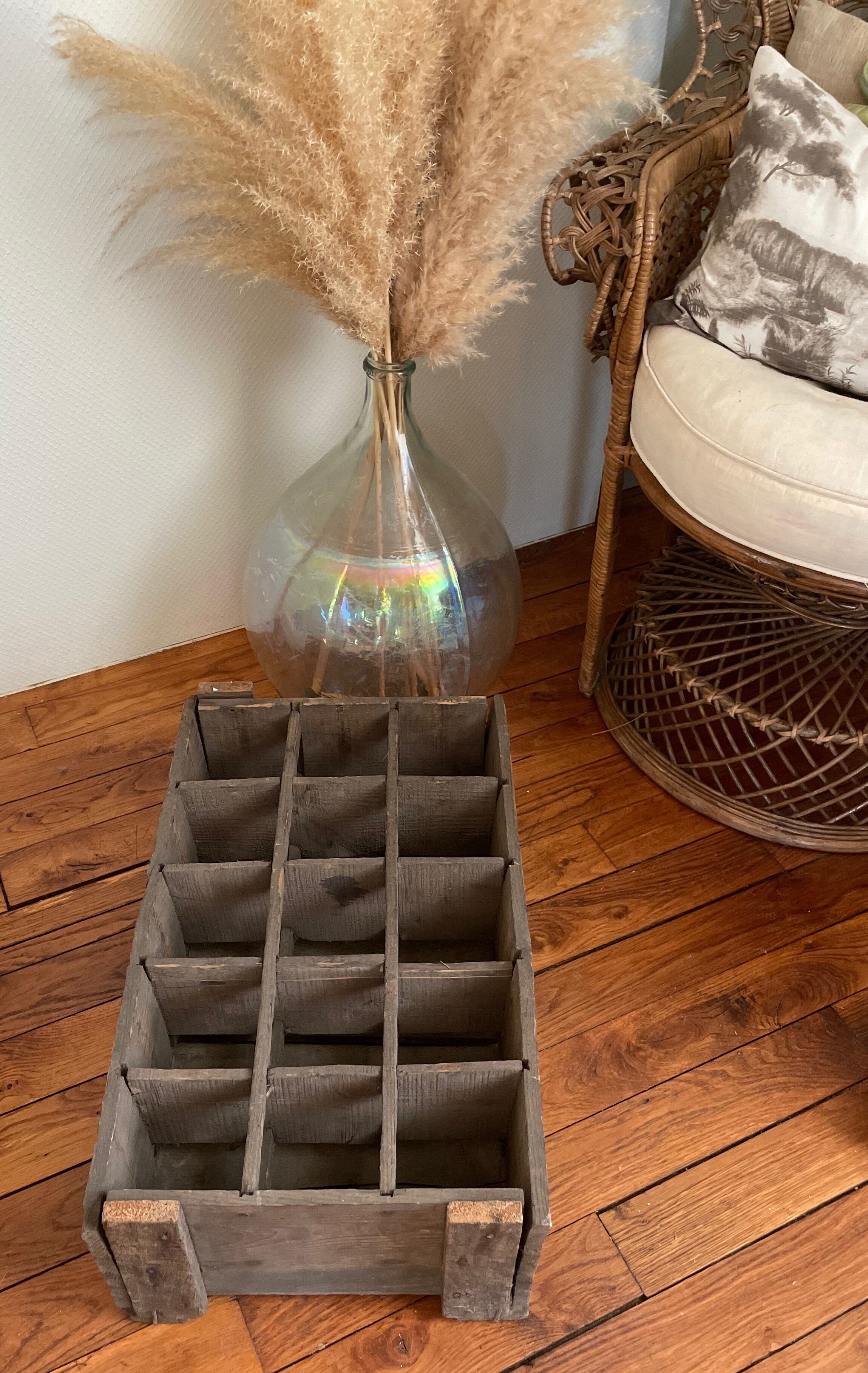 Old wooden bottle locker