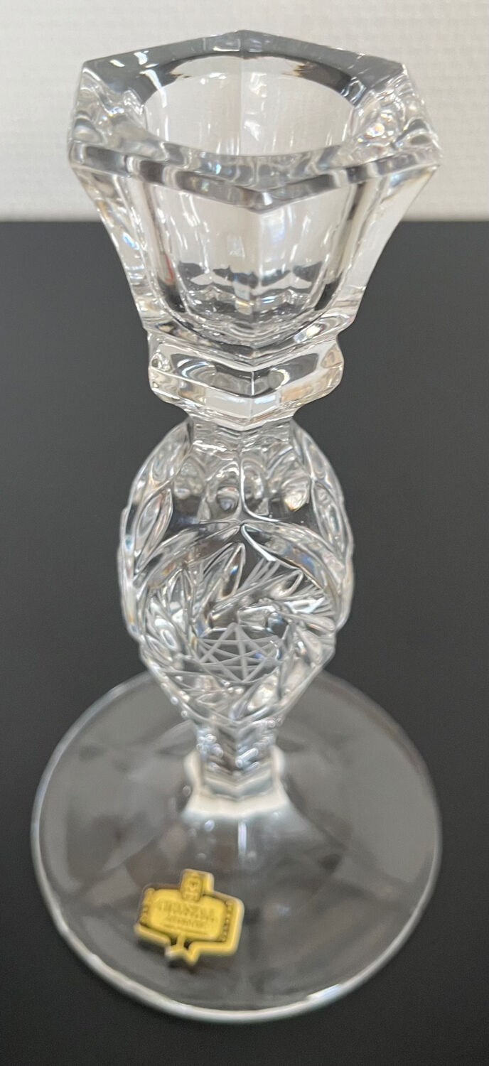 Pair of crystal candlesticks