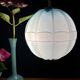Suspension globe vintage en opaline bleue
