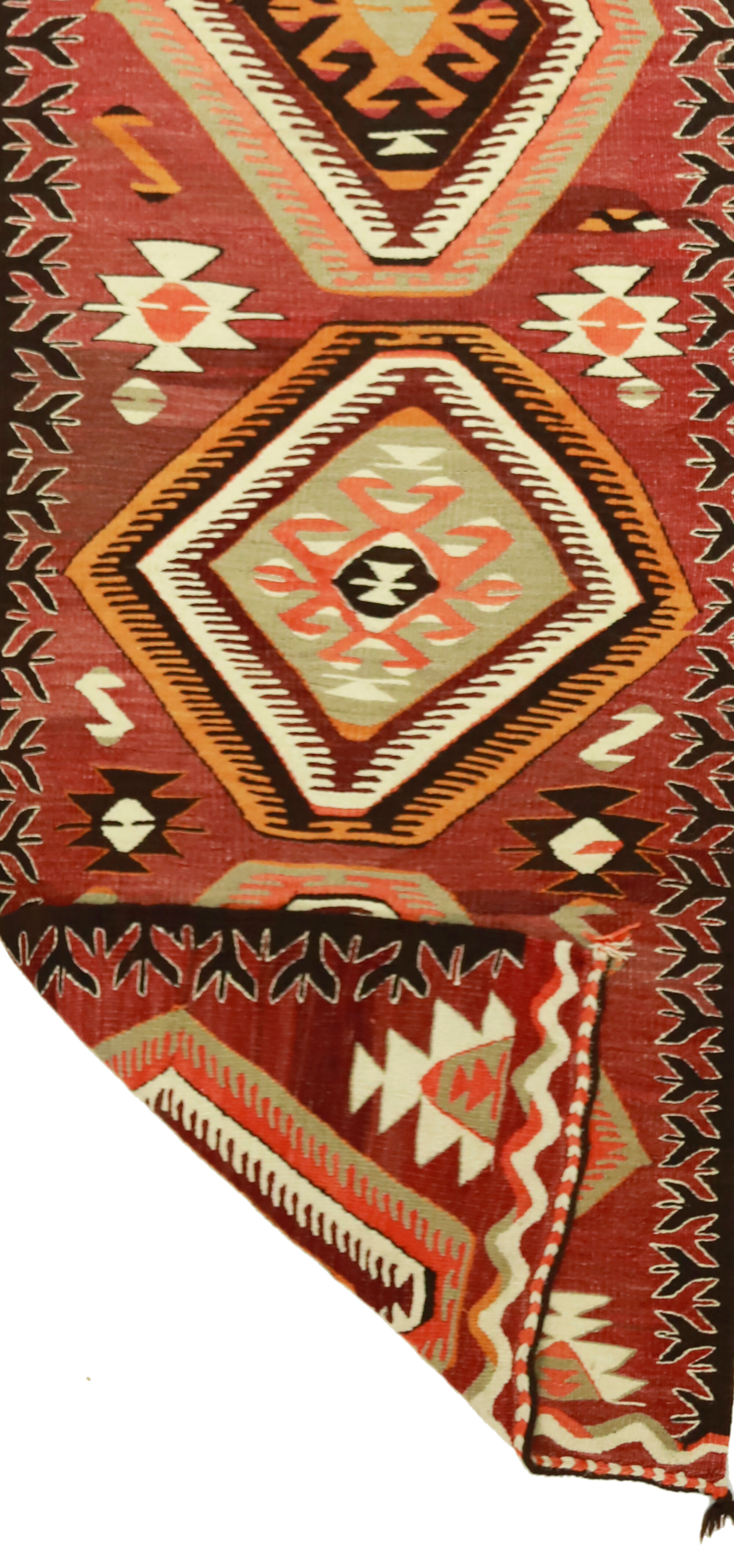 Tapis kilim artisanal anatolien 337 cm x 80 cm