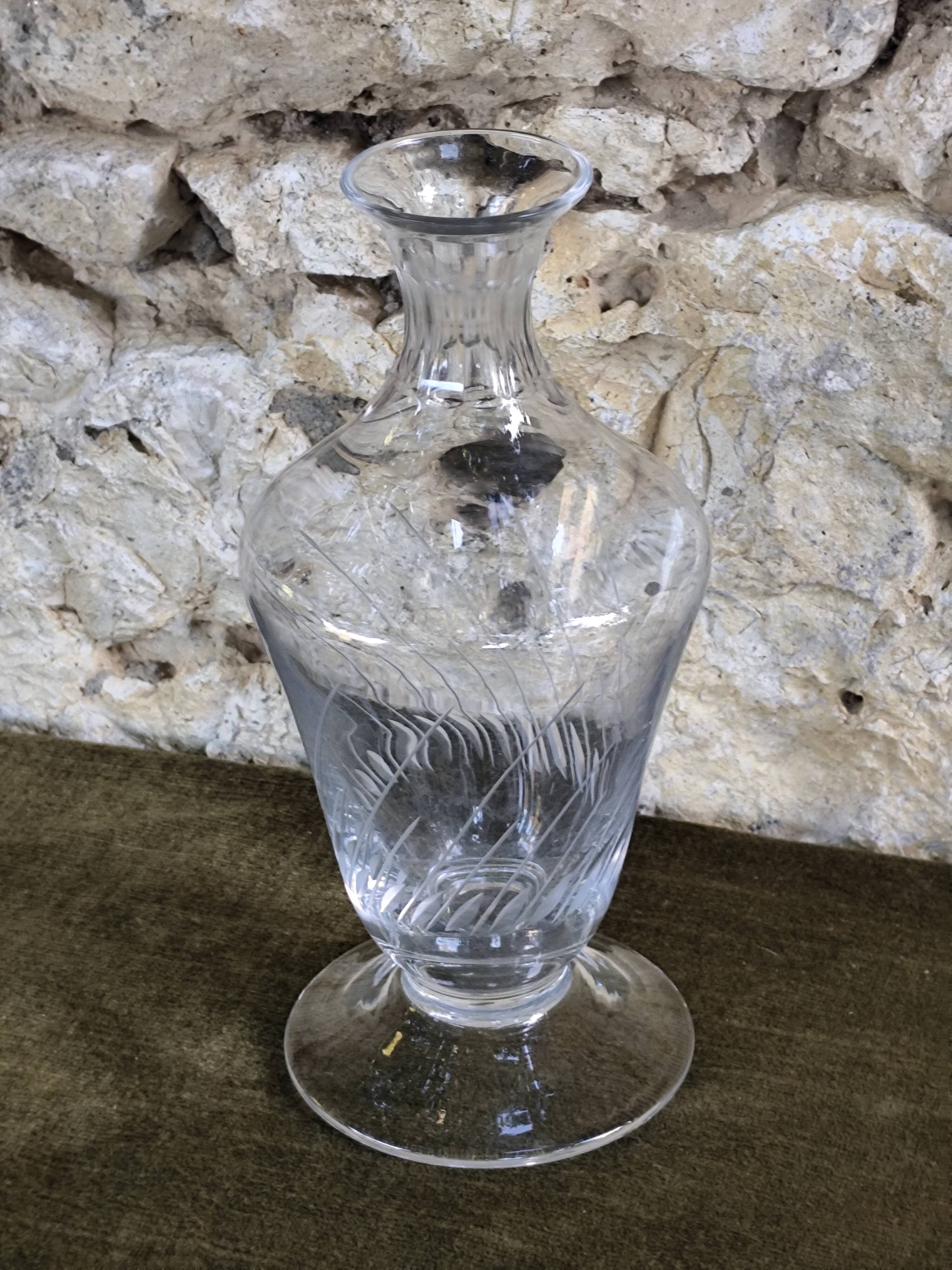 Carafe à eau ou vin en verre vintage