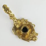Art Nouveau candle holder in bronze by A Vogt