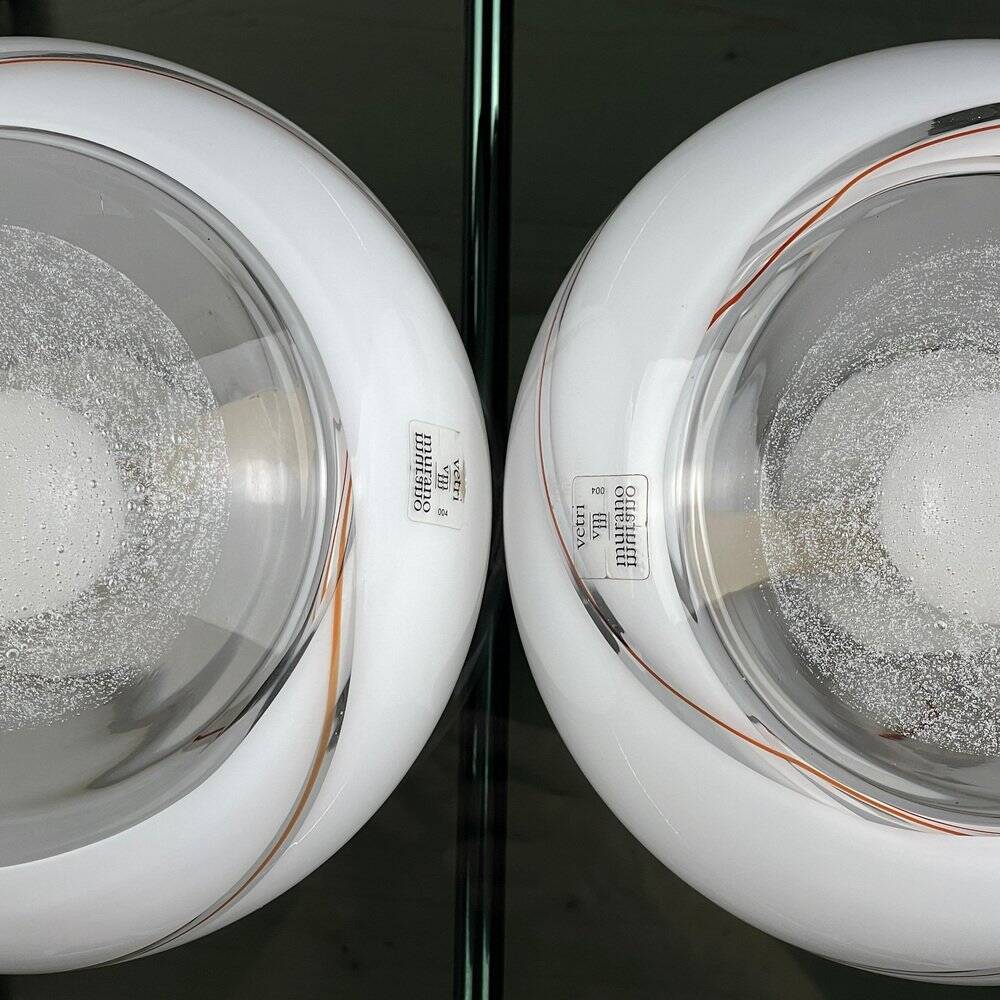 Murano glass table lamps Vetri Murano 004, Italy, 1970s, set of 2