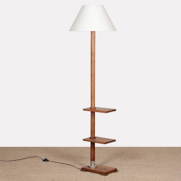 Lampadaire en chêne datant des années 1950