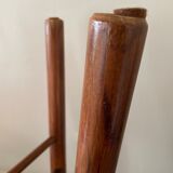 Varnished wooden stool