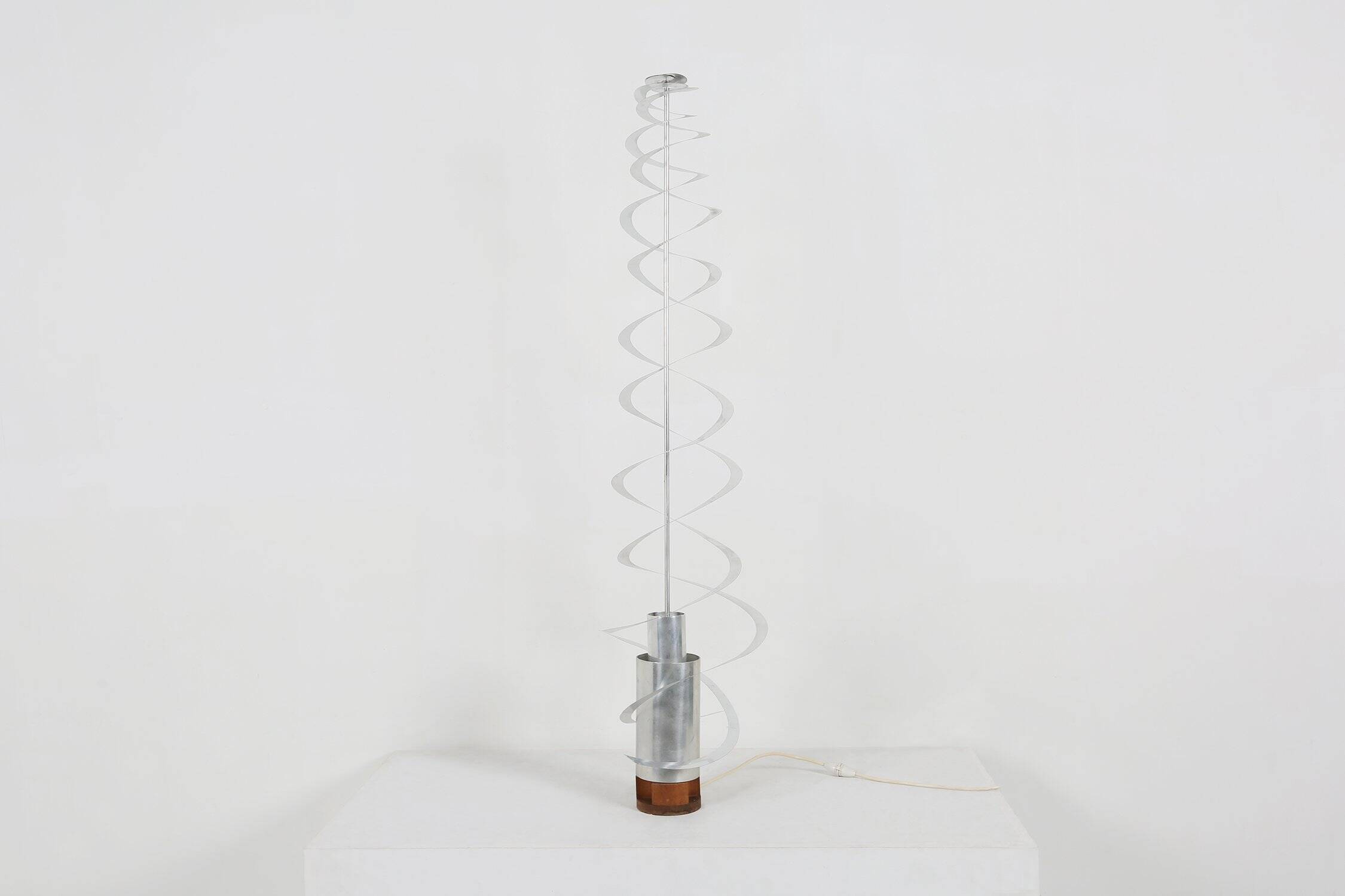 Kinetic Spiral Light Sculpture by Werner Epstein, 1972