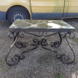 Table en fer forget et marbre 1930 1940