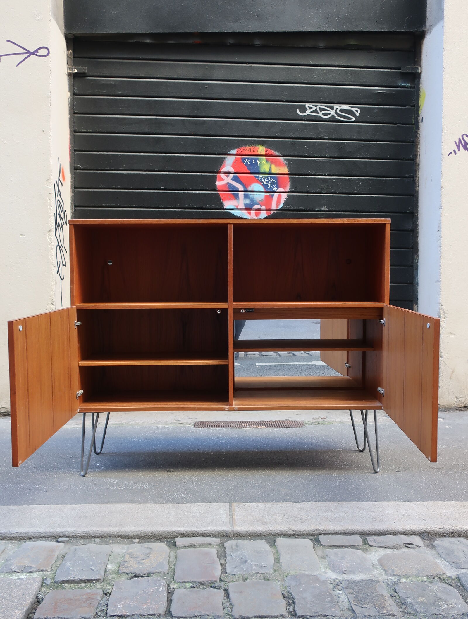 Storage furniture from the 60s/70s iron pins