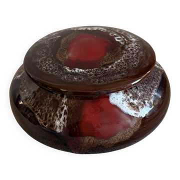 Authentique bonbonnière en céramique de Vallauris des années 60/70 avec couvercle.