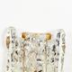 Set of two brass and heavy ice glass sconces by Kalmar, Austria 1970’s